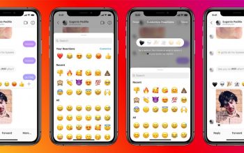 Reacting to Instagram messages using Emojis in the iPhone